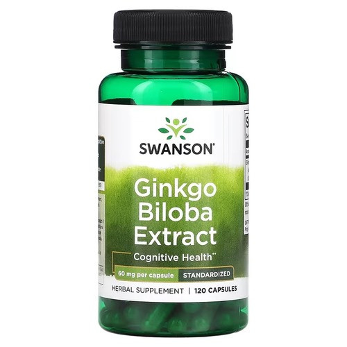 Swanson Ginkgo Biloba Extract 60 mg 120 капсул