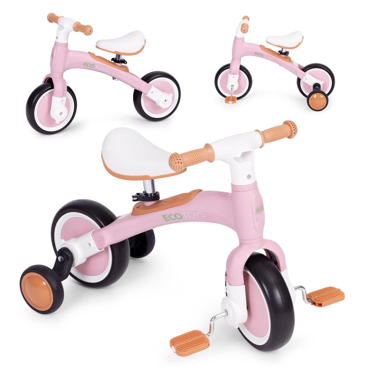 Біговел-велосипед 3в1 Ecotoys FREEDOM Pink
