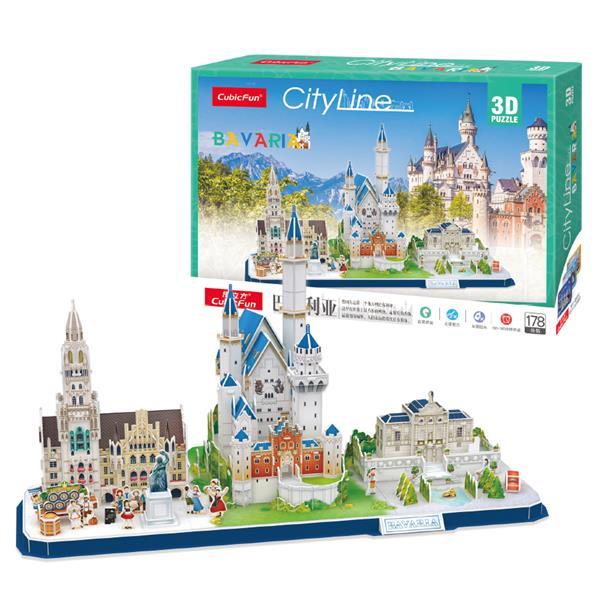 3D пазл CubicFun City Line Баварія