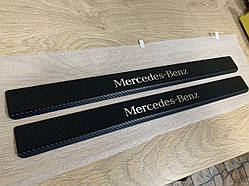 Накладки на пороги Mercedes V-class II (W447) (Premium Carbon)