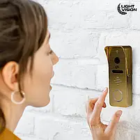 Комплект відеодомофона Light Vision: домофон 7" AMSTERDAM FHD Grey та відеопанель RIO FHD Gold (82-00237-82-00214), фото 8