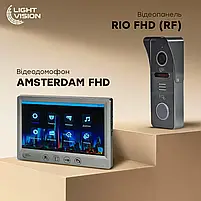 Комплект відеодомофона Light Vision: домофон 7" AMSTERDAM FHD Grey та відеопанель RIO FHD Grey (82-00237-82-00216), фото 5