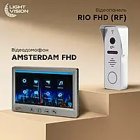 Комплект відеодомофона Light Vision: домофон 7" AMSTERDAM FHD Grey та відеопанель RIO FHD Silver (82-00237-82-00217), фото 5