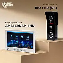 Комплект відеодомофона Light Vision: домофон 7" AMSTERDAM FHD White та відеопанель RIO FHD Black (82-00206-82-00213), фото 5