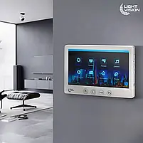 Комплект відеодомофона Light Vision: домофон 7" AMSTERDAM FHD White та відеопанель RIO FHD Grey (82-00206-82-00216), фото 7