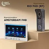 Комплект відеодомофона Light Vision: домофон 7" AMSTERDAM FHD White та відеопанель RIO FHD Grey (82-00206-82-00216), фото 5