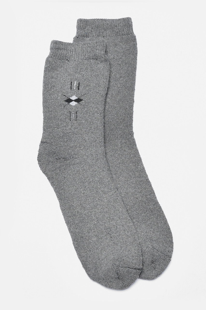 Шкарпетки чоловічі махрові сірого кольору р.40-45 190686M, фото 1