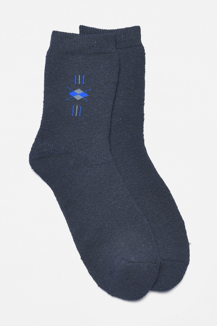Шкарпетки чоловічі махрові темно-синього кольору р.40-45 190687M, фото 1