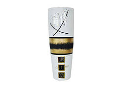 Ваза скляна Стиль 29см (біла) (Х039) ТМ ГЕЛЛЕРІ ГЛАСС