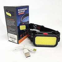 Фонарь для спасателей на голову BL-008+COB (white+red), Фонарь налобный с аккумулятором CS-181 и фокусом