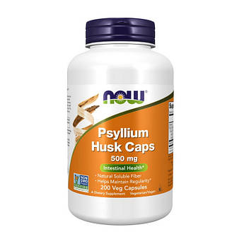 NOW Psyllium Husk Caps 500 mg (200 veg caps)