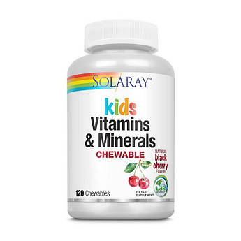 Solaray Kid`s Vitamin & Minerals (120 chewables, black cherry)