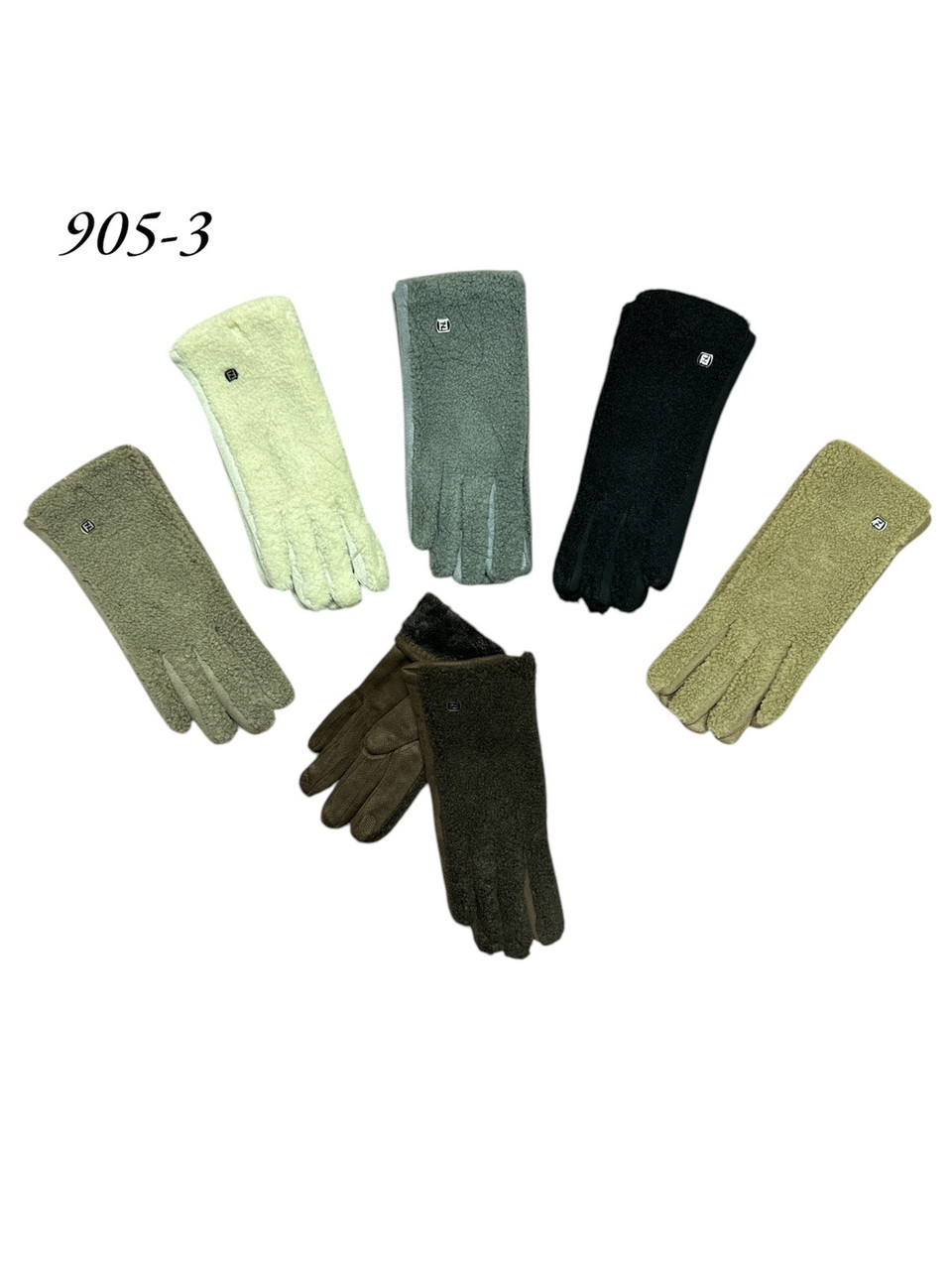 Рукавички тедді жіночі на хутрі + сенсор Оптом