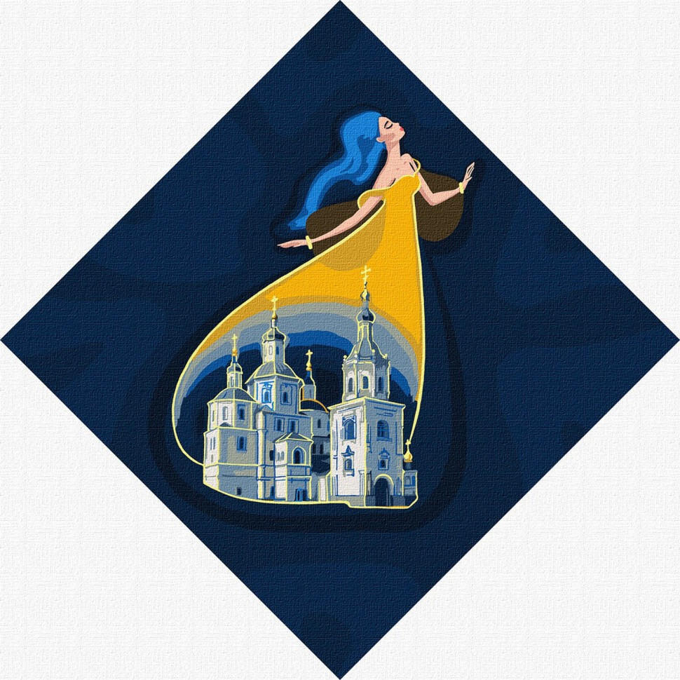 УЦІНКА! Картина за номерами "Берегиня Сум" Ідейка KHO4931-UC 30х30см