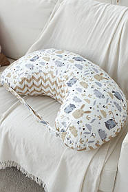 Подушка для годування груддю новонародженої дитини "Сови" Юла Мама Різні кольори