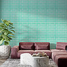 Самоклейна стінова панель Sticker Wall 3D NEW CULTURAL WALL 70*70 cm GREEN+SILVER (D), 8370899 — 652, фото 5