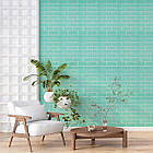 Самоклейна стінова панель Sticker Wall 3D NEW CULTURAL WALL 70*70 cm GREEN+SILVER (D), 8370899 — 652, фото 6