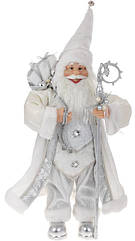 Декоративний Santa в кольорі срібло з подарунками та посохом BonaDi 60 см DP219401, 8260430 — 806