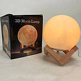 Світлодіодний нічник акумуляторний з usb Moon Lamp 13 см, Нічні світильники DE-854 для дітей, фото 3