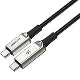 Дата кабель Acefast C6-03 USB-C to USB-C 100W zinc alloy digital display braided (2m), фото 4