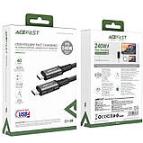 Дата кабель Acefast C1-09 USB-C to USB-C PD240W 40Gbps USB 4 aluminum alloy (1m), фото 5
