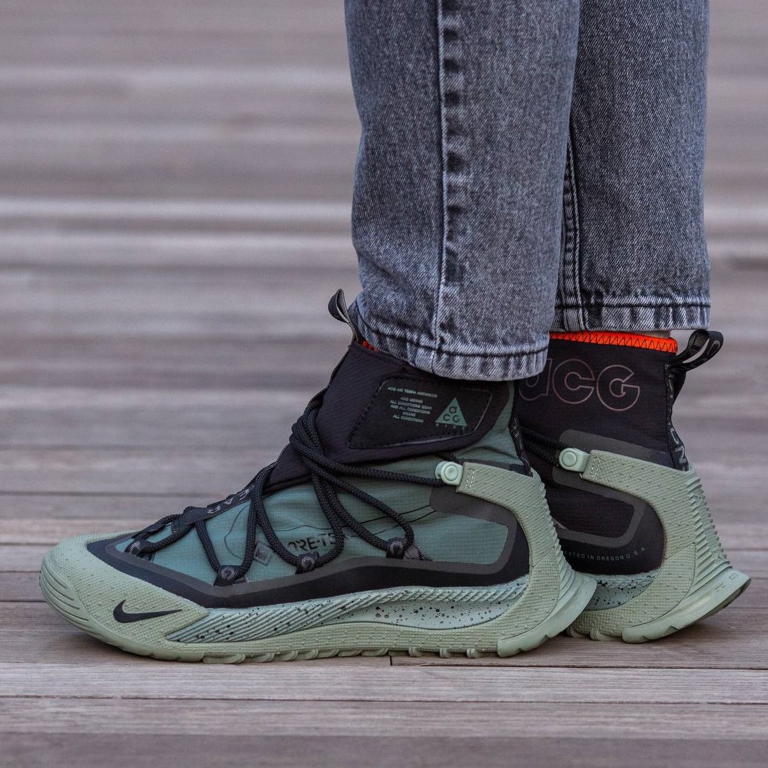 Зимові кросівки Nike ACG Terra Antarktik Juniper Fog теплі осінь-зима високі хакі. Фото наживо, фото 1