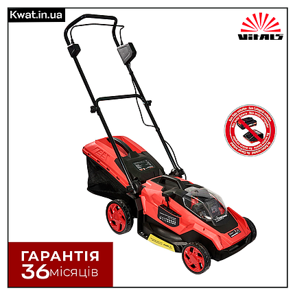 Газонокосарка акумуляторна Vitals Master AZP 3640 SmartLine+ Ширина скошування 40 см Без АКБ і ЗП, фото 1
