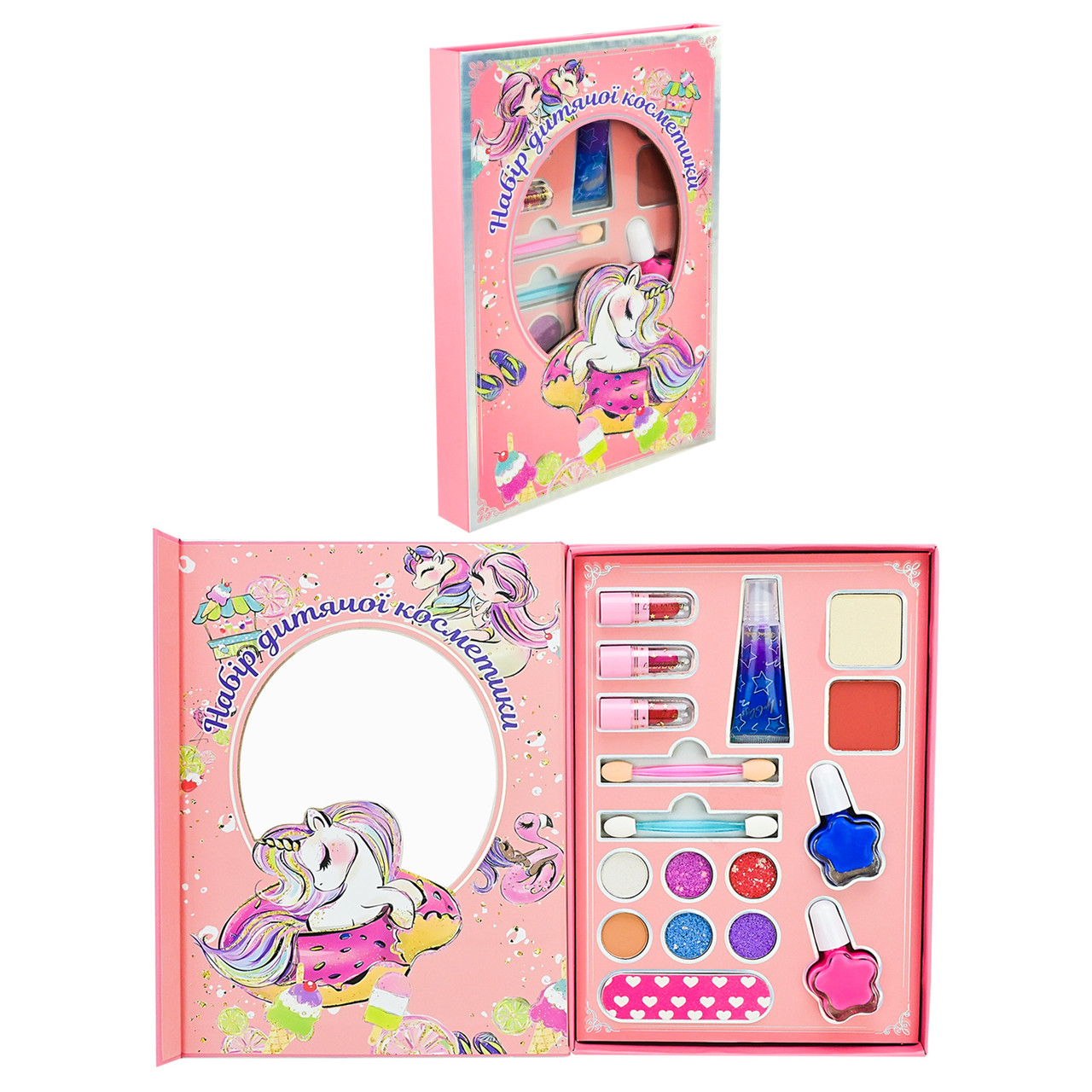 Косметика дитяча ігрова VQ004, лак, тіні для повік, помада, фото 1