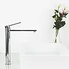 F1067-2 умивальник високий одноваж. литий вилив лат. корпус гайка Ø25 (хром)** {10}, фото 2