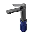 F1084-9 умивальник одноваж. литий вилив лат. корпус гайка Ø35 (сірий Gungrey) {10/1}, фото 2