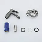 F1084-9 умивальник одноваж. литий вилив лат. корпус гайка Ø35 (сірий Gungrey) {10/1}, фото 5