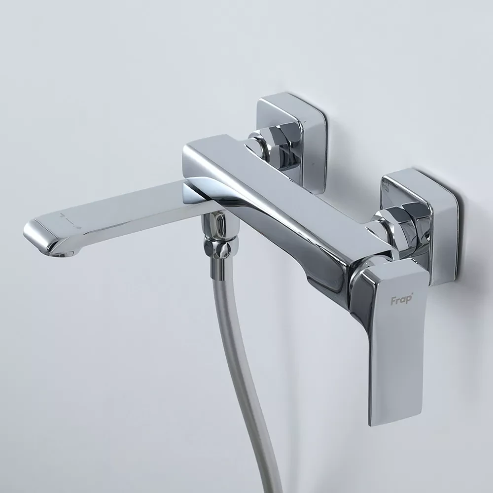 Змішувач на ванну квадратний Frap F3284 хром душ 2 режими, фото 1