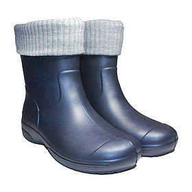 Чоботи ЕВА утеплені флісовими вставками жіночі Jose Amorales 119207 Темно-сині