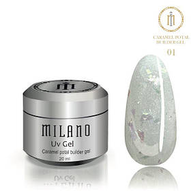 Гель для нарощування з поталлю молочний Caramel Potal Builder Gel 15 ml 01