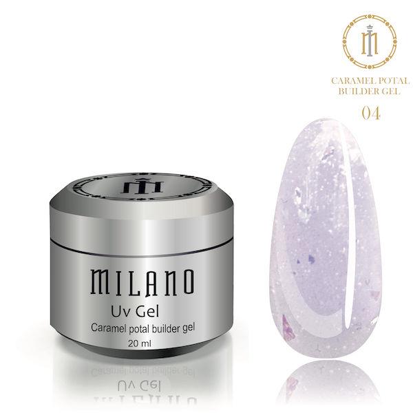 Гель для нарощування з поталлю Caramel Potal Builder Gel 15 ml 04