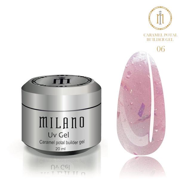Гель для нарощування з поталлю Caramel Potal Builder Gel 15 ml 06