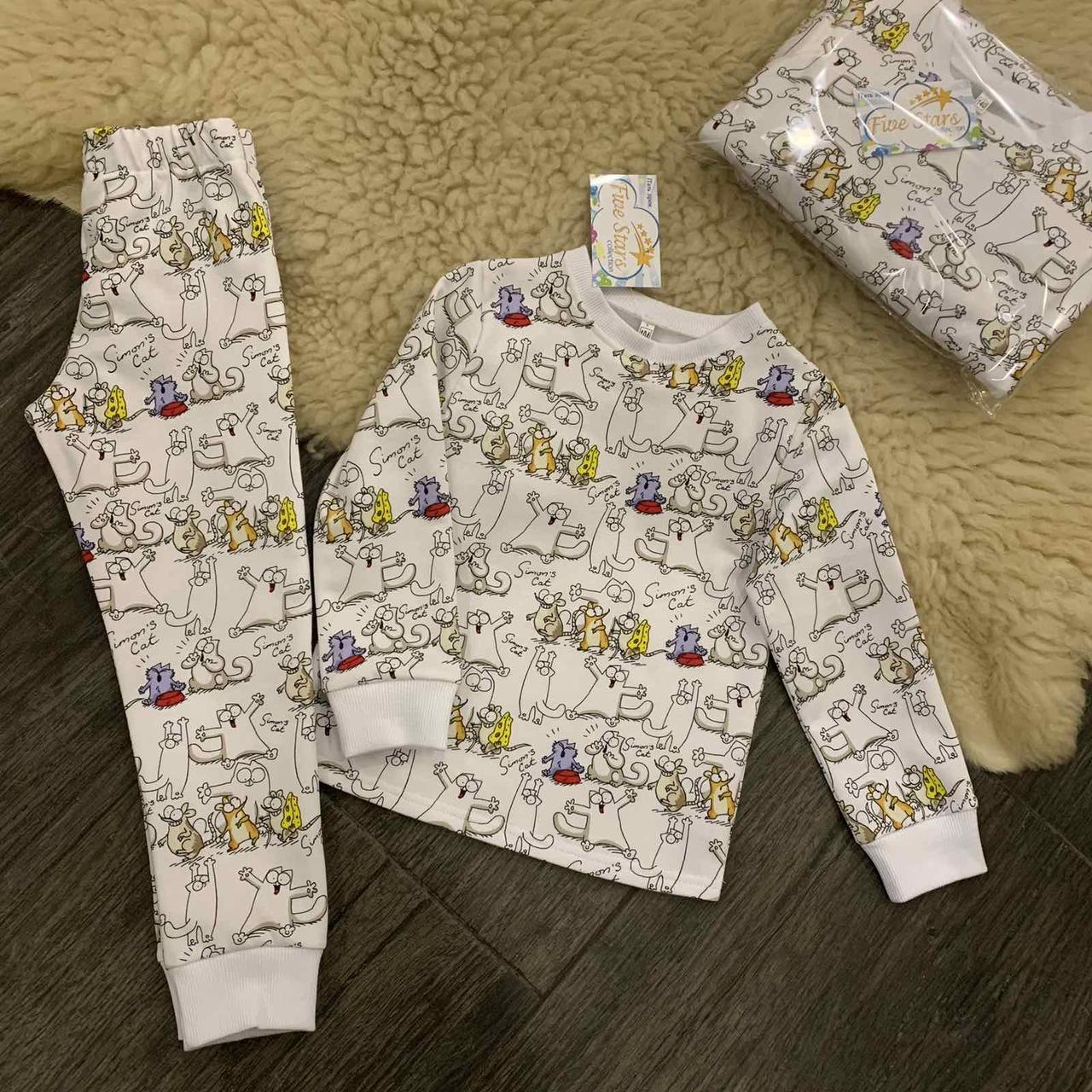 Дитяча піжама з начосом кіт Саймон Five Stars 10726-104р