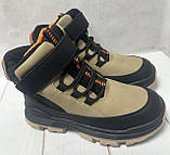 Зимові дитячі черевики Clibee на овчині коричневі 34-37, фото 5