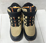 Зимові дитячі черевики Clibee на овчині коричневі 34-37, фото 6