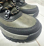 Зимові дитячі черевики на овчині clibee хакі 28 18.5 см, фото 4