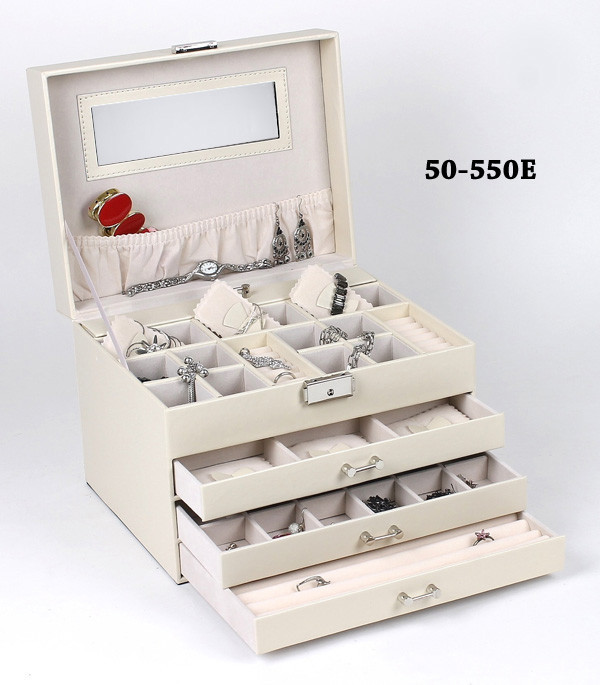 Шкатулка для прикрас колір бежевий