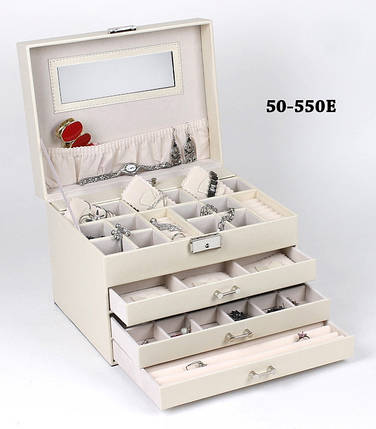 Шкатулка для прикрас колір бежевий, фото 1