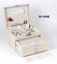 Шкатулка для прикрас колір бежевий, фото 4