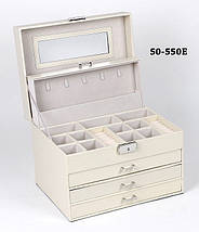 Шкатулка для прикрас колір бежевий, фото 5