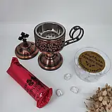 Кадильниця з квітами + ладан і стік вугілля (колір на вибір), фото 3