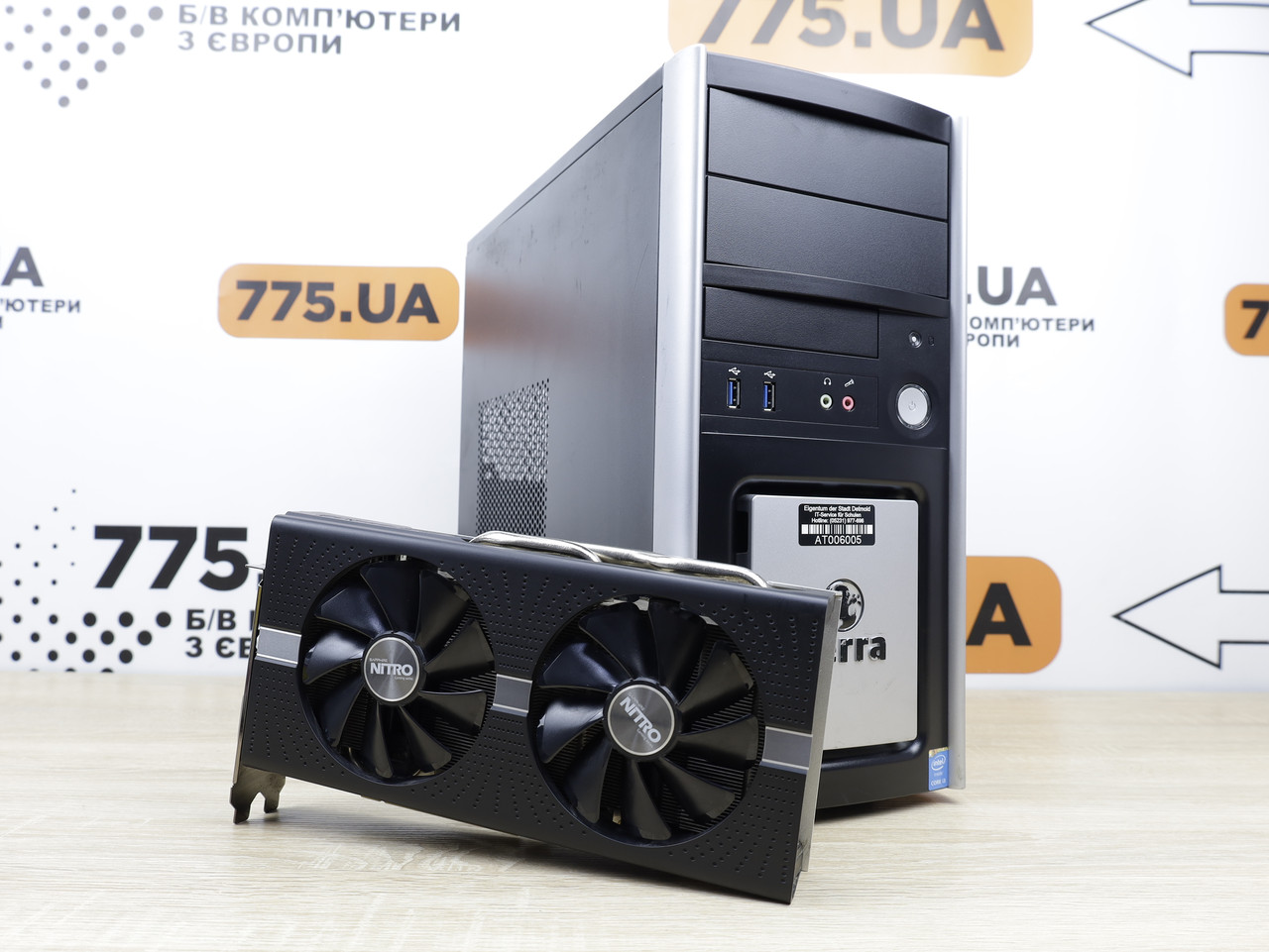 Ігровий комп'ютер EuroCom, AMD Ryzen 5 2400G 3.9GHz, DDR4 16ГБ, SSD 512ГБ, RX 580 8ГБ