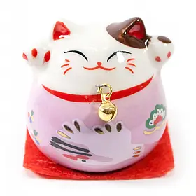 Кішка Манэки-неко фіолетова (5х5х5 см)