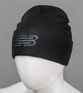 Шапка молодіжна з вишивкою  (m33), Чорний з чорним