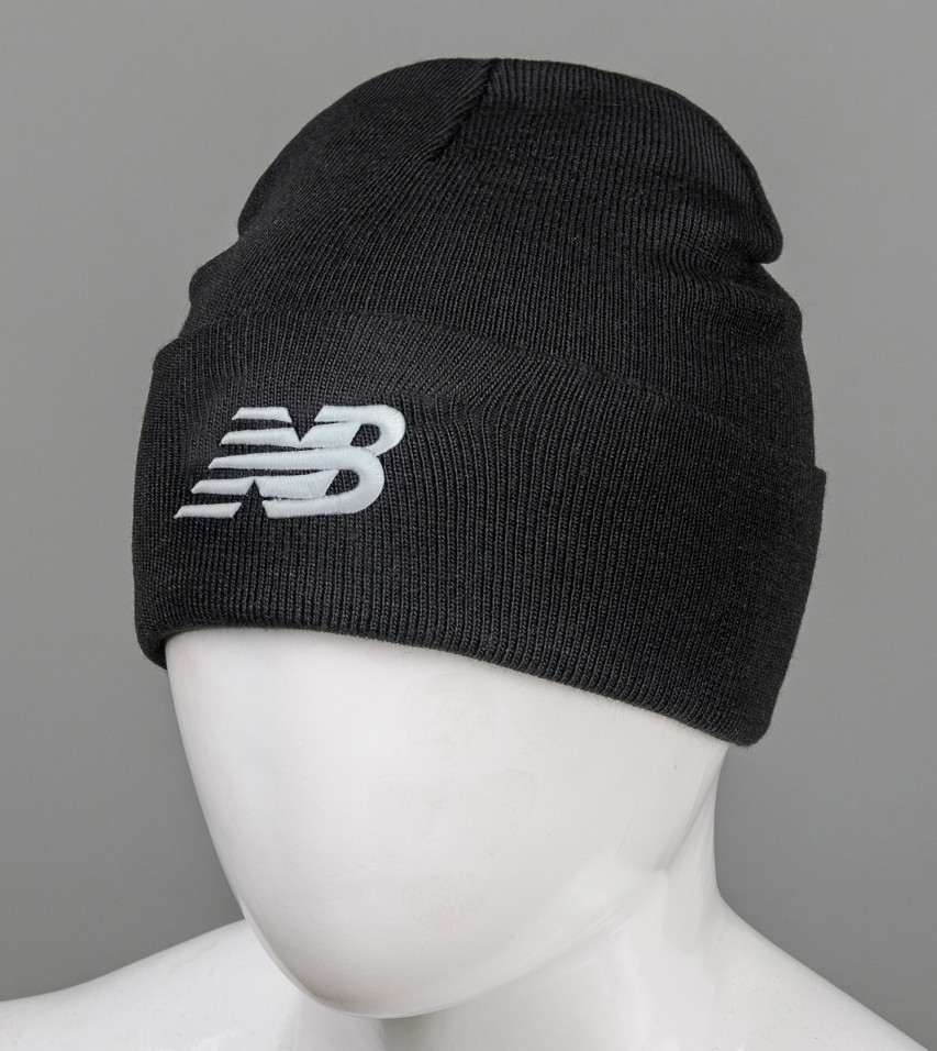 Шапка молодіжна з вишивкою (m33), Чорний, фото 1