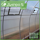 Теплиця "Дніпро-5" 5х18 м / профільна труба 30Х30 мм / стільниковий полікарбонат PREMIUM 8 мм, фото 3